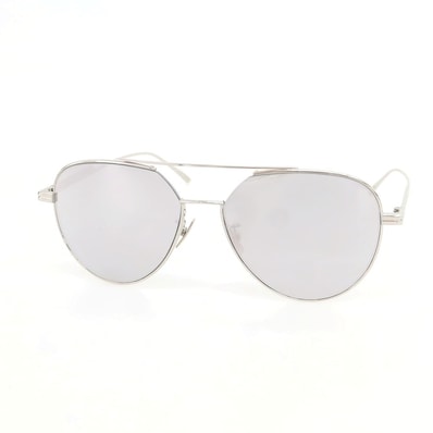 【中古】ボッテガヴェネタ BOTTEGAVENETA ティアドロップ サングラス シルバー【サイズ57□16 145】【メンズ】