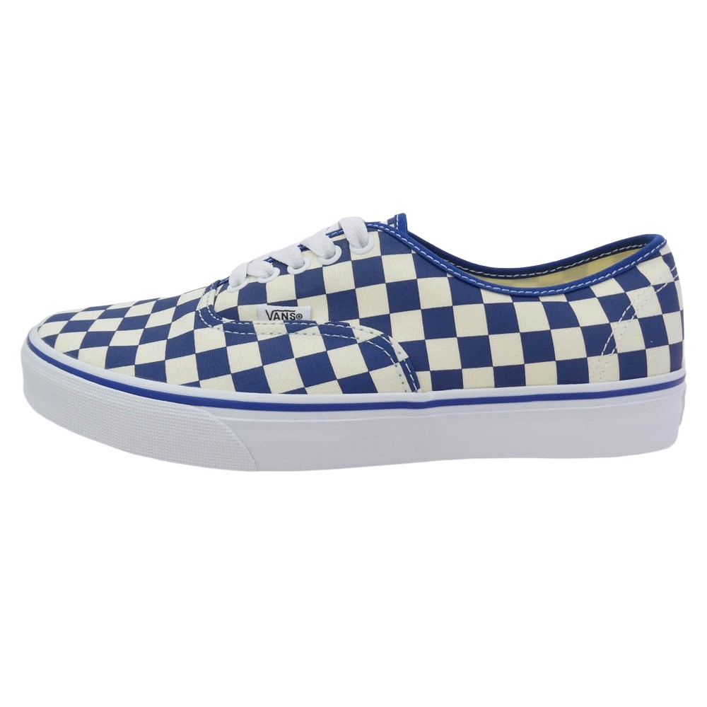 VANS バンズ スニーカー VN000EGAAMQ Authentic オーセンティック PRIMA CHK True Blue White チェッカー キャンバス スニーカー ブルー系 オフホワイト系 27cm【美品】【中古】