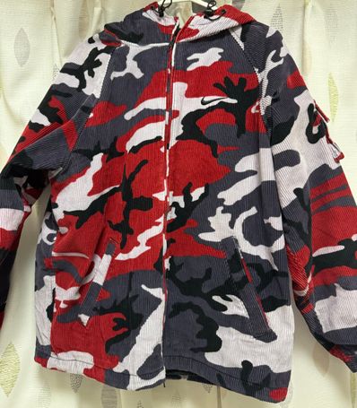 Supreme / Nike Arc Corduroy Hooded Jacket "Red Camo"