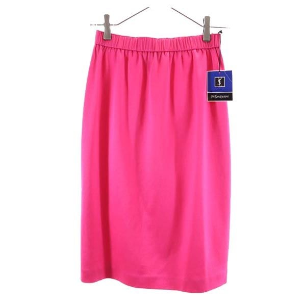 未使用 YVES SAINT LAURENT イヴサンローラン ミディ丈 タイトスカート 9 ピンク