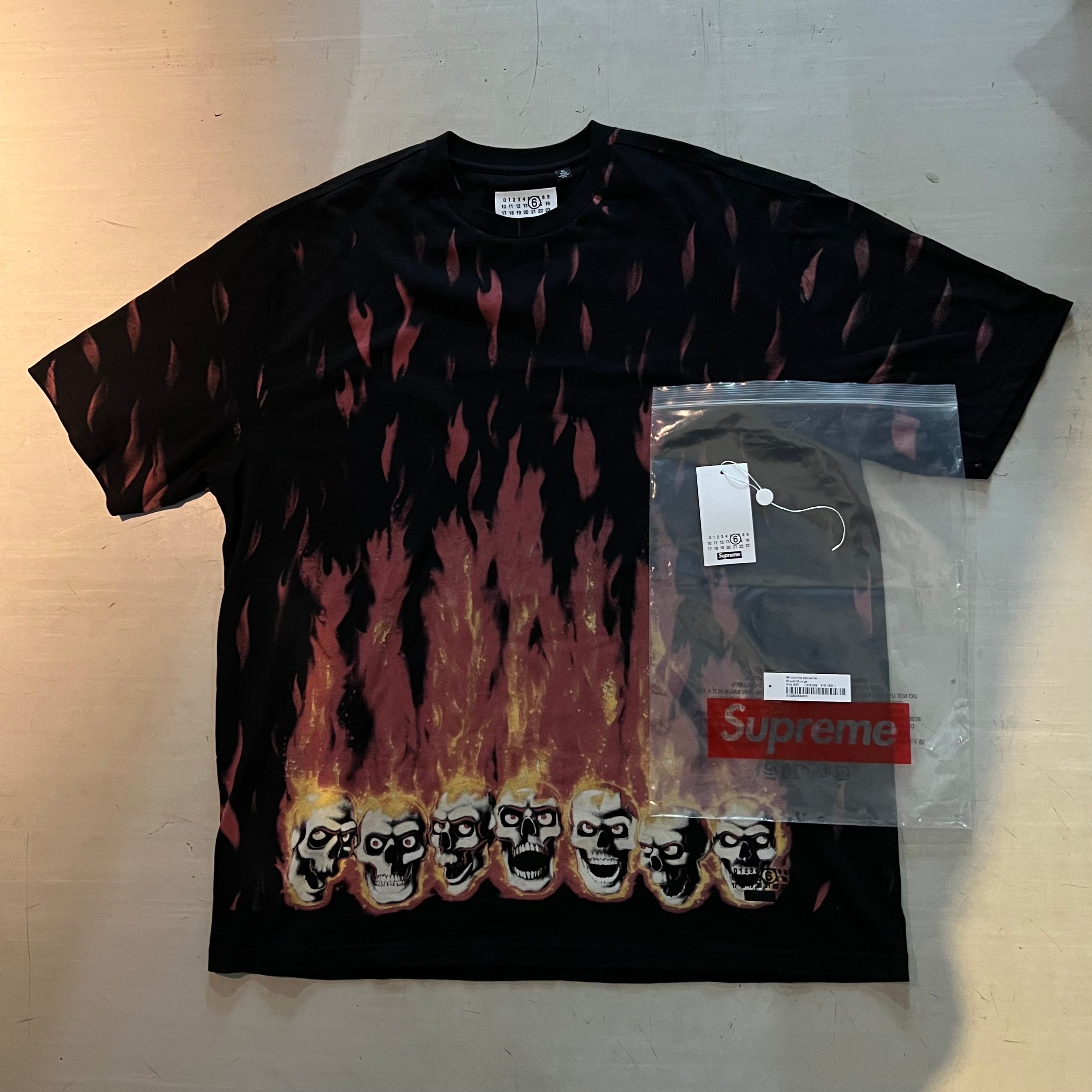 Supreme x MM6 Maison Margiela Liquid Blue Oversized Tee "Black"