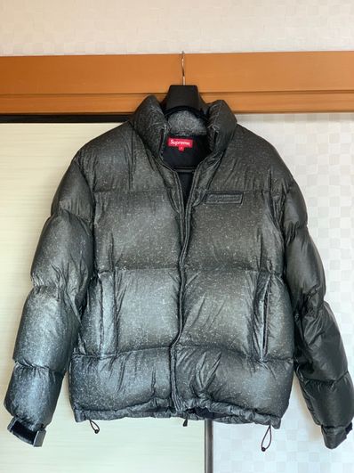 Supreme Reflective Speckled Down Jacket "Black"