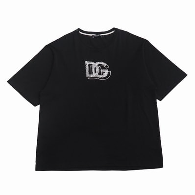 DOLCE&GABBANA ドルチェアンドガッバーナ 半袖Tシャツ サイズL ロゴ刺繡 クルーネック イタリア製 ブランド古着【中古】20261009/RB1268