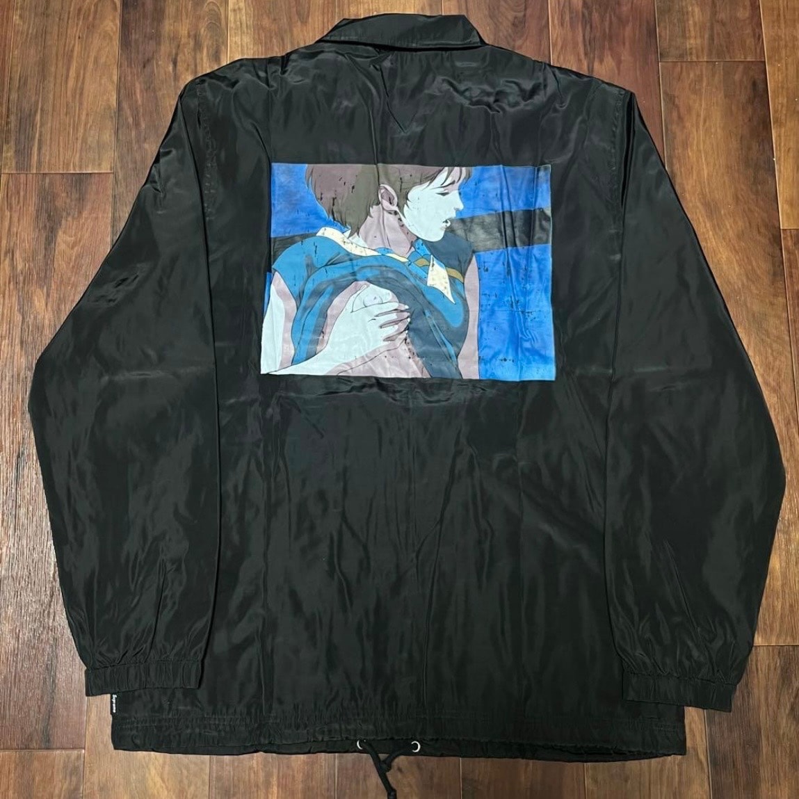 supreme 前田俊夫ナイロンジャケット黒ブラックプリント