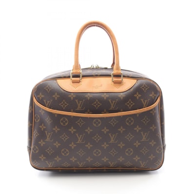 ルイ・ヴィトン LOUIS VUITTON ドーヴィル ボーリングヴァニティ ハンドバッグ バッグ PVCコーティングキャンバス レザー モノグラム レディース ブラウン系 M47270 【中古】