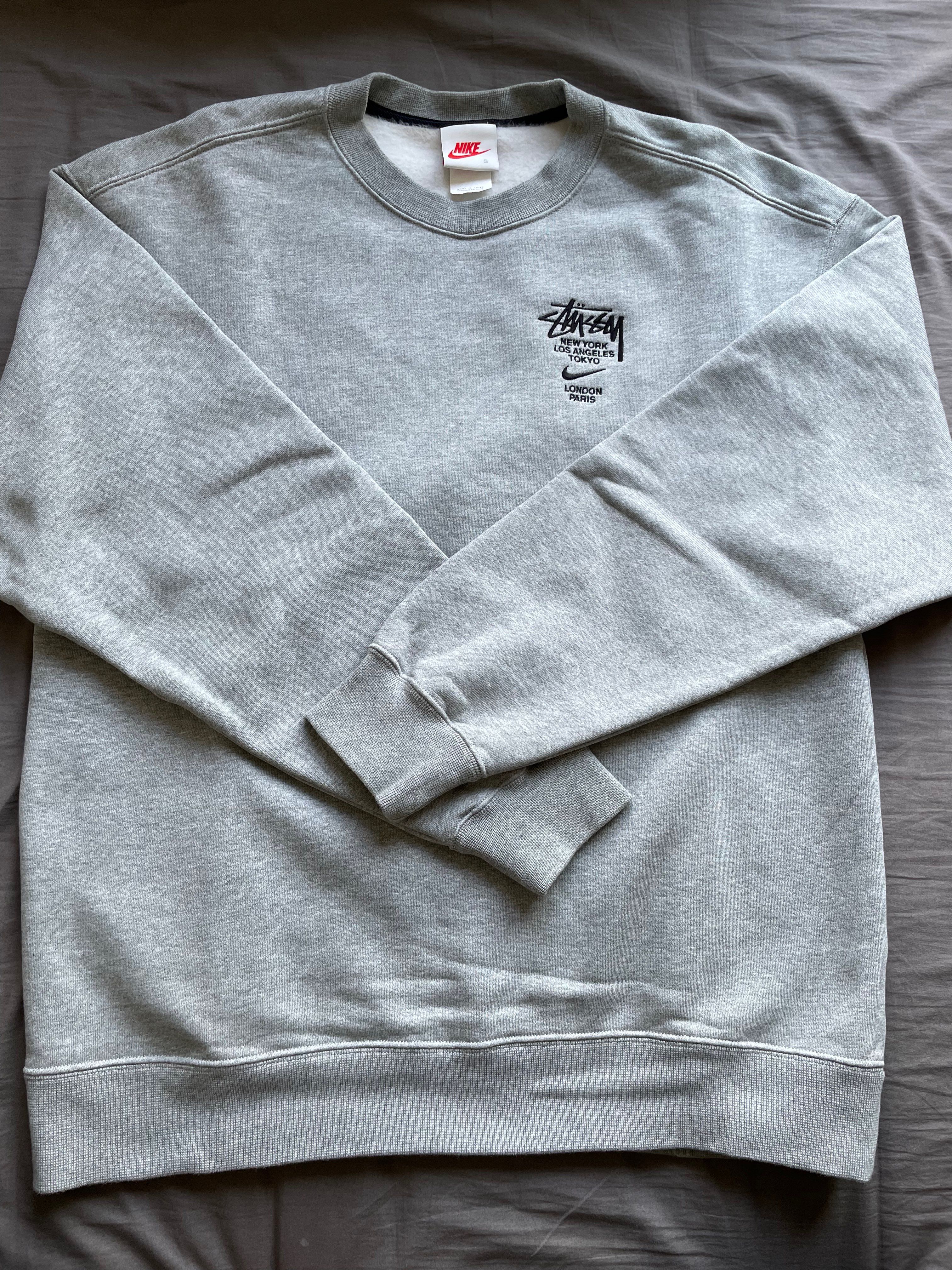 Nike x Stussy International Crewneck Sweatshirt (US Size) "Grey" DC4198-050