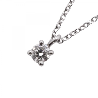 【6jfb0077】ティファニー ネックレス ソリティア 1PD Pt950 プラチナ ダイヤモンド【中古】レディース