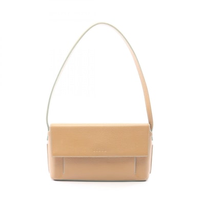 ロエベ LOEWE ロゴ ショルダーバッグ バッグ レザー レディース ベージュ系 【中古】