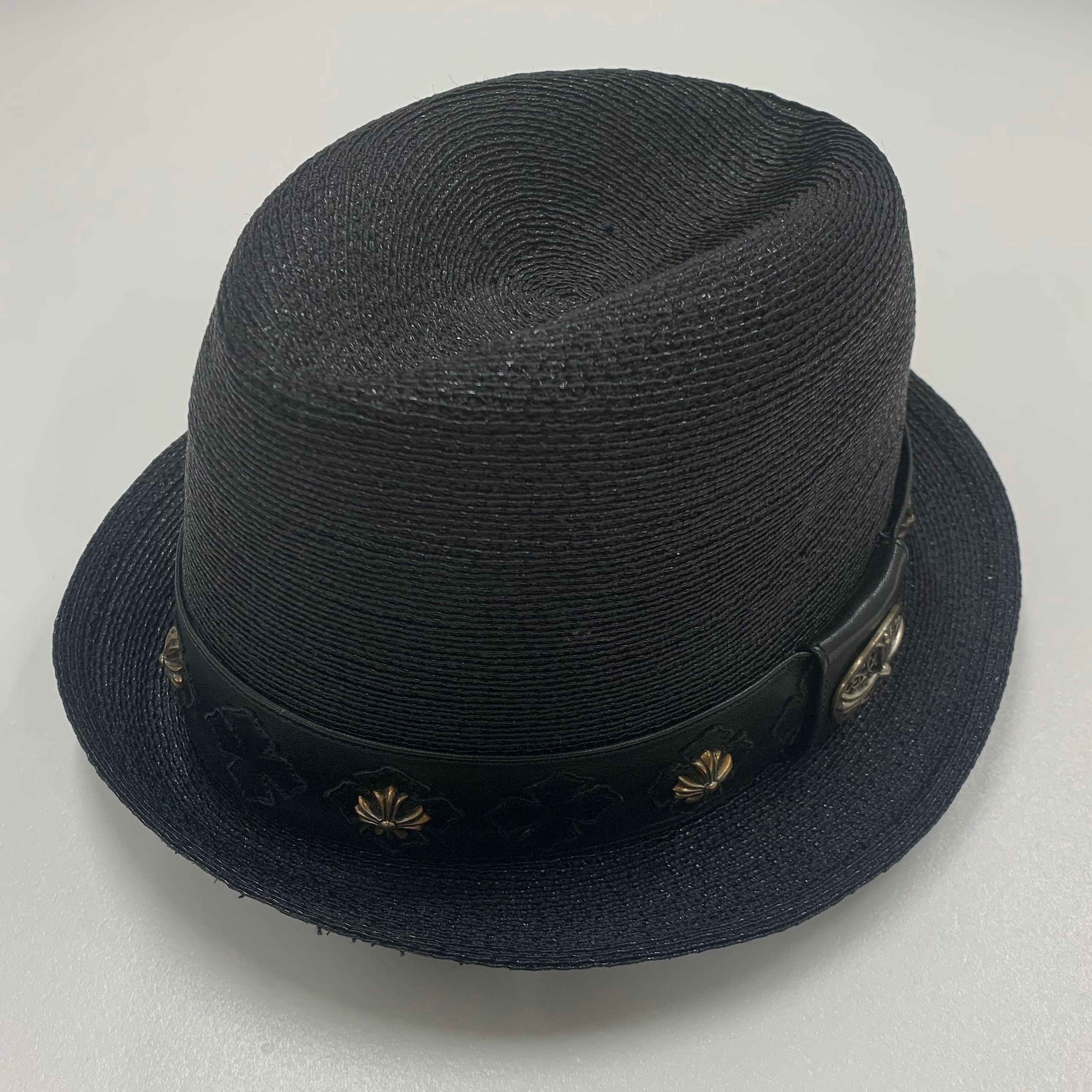 Chrome Hearts Fedora Classic Oval Straw Hat "Black"