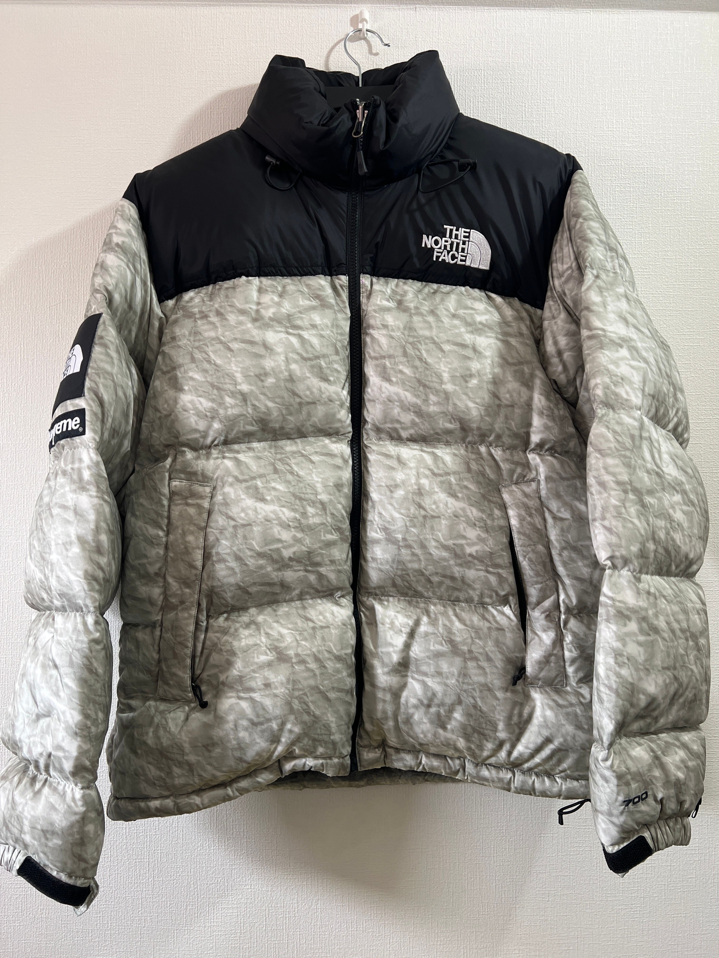 Supreme x The North Face Nuptse Jacket "White Paper Print"
