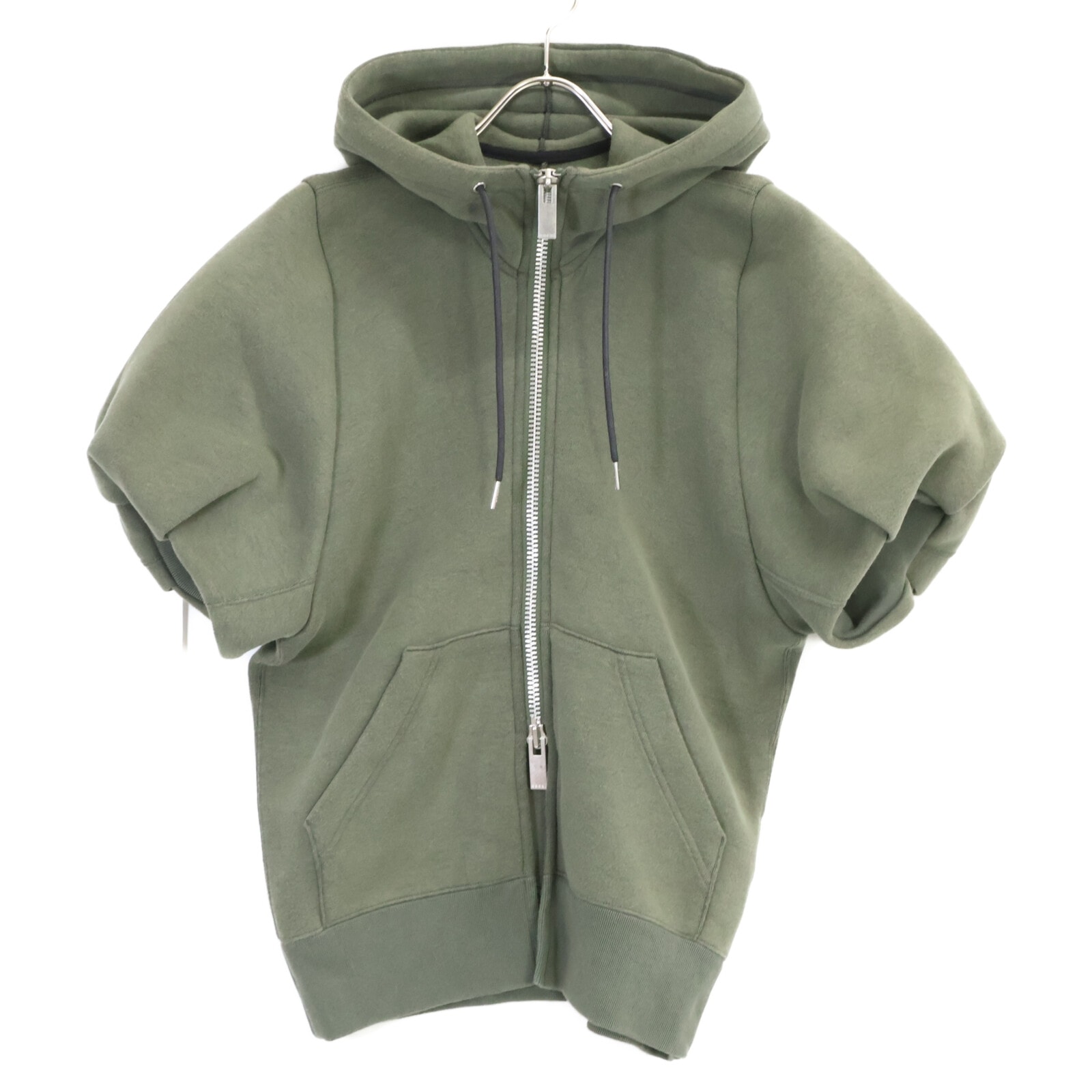 サカイ 24-07396 24SS カーキ Sponge Sweat Hoodie ジップアップ スポンジスウェット フーディ 2
