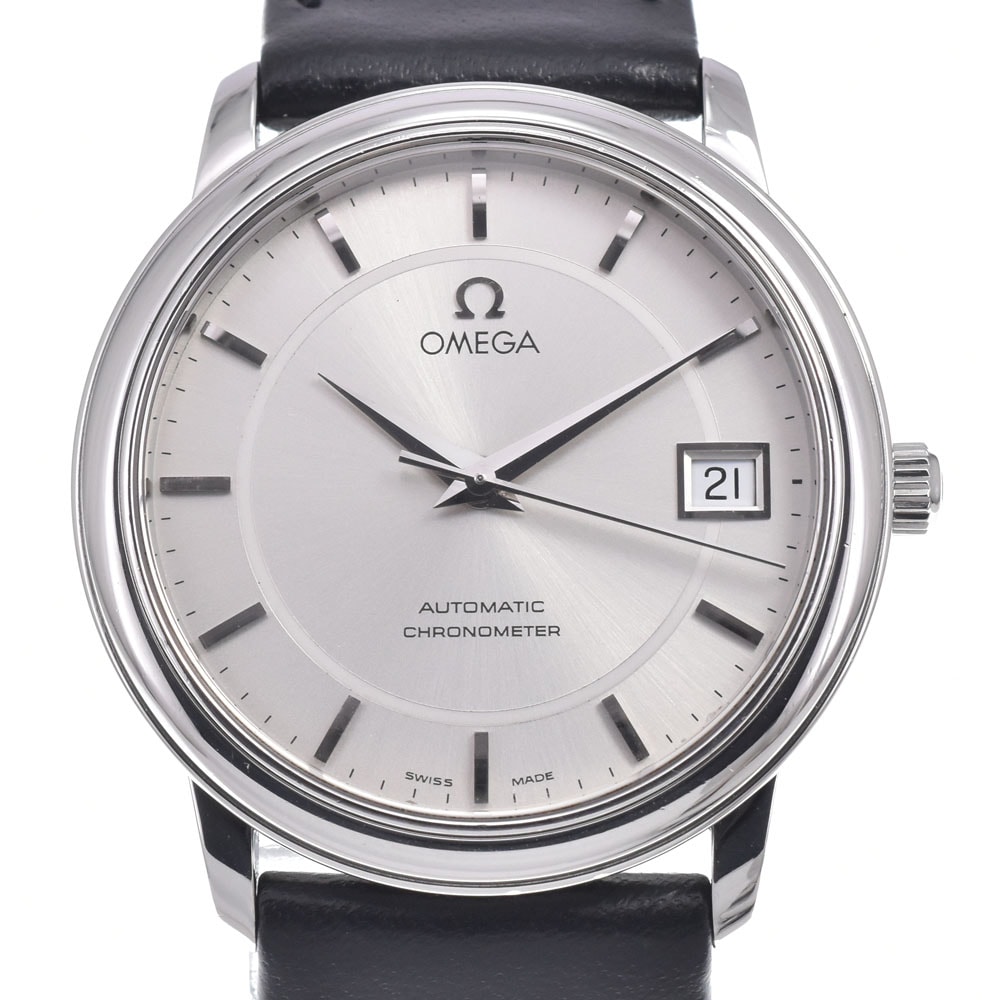 オメガ OMEGA 4800.31 デビル プレステージ デイト シルバー 自動巻き メンズ 良品 腕時計 C#149573