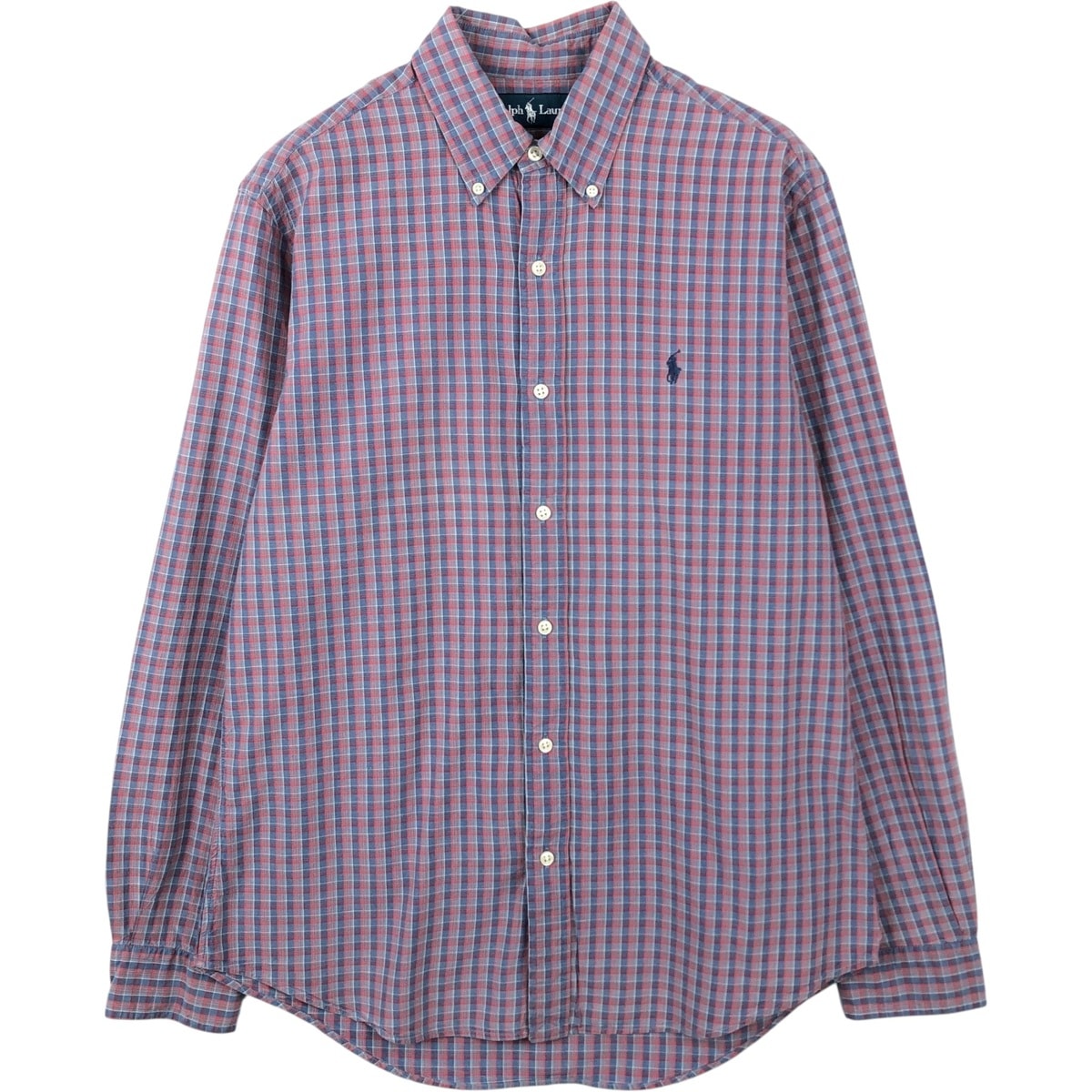 古着 ラルフローレン Ralph Lauren 長袖 ボタンダウンチェックシャツ メンズM相当/eaa649905