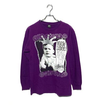 STUSSY KNOWLEDGE L/S TEE Purple