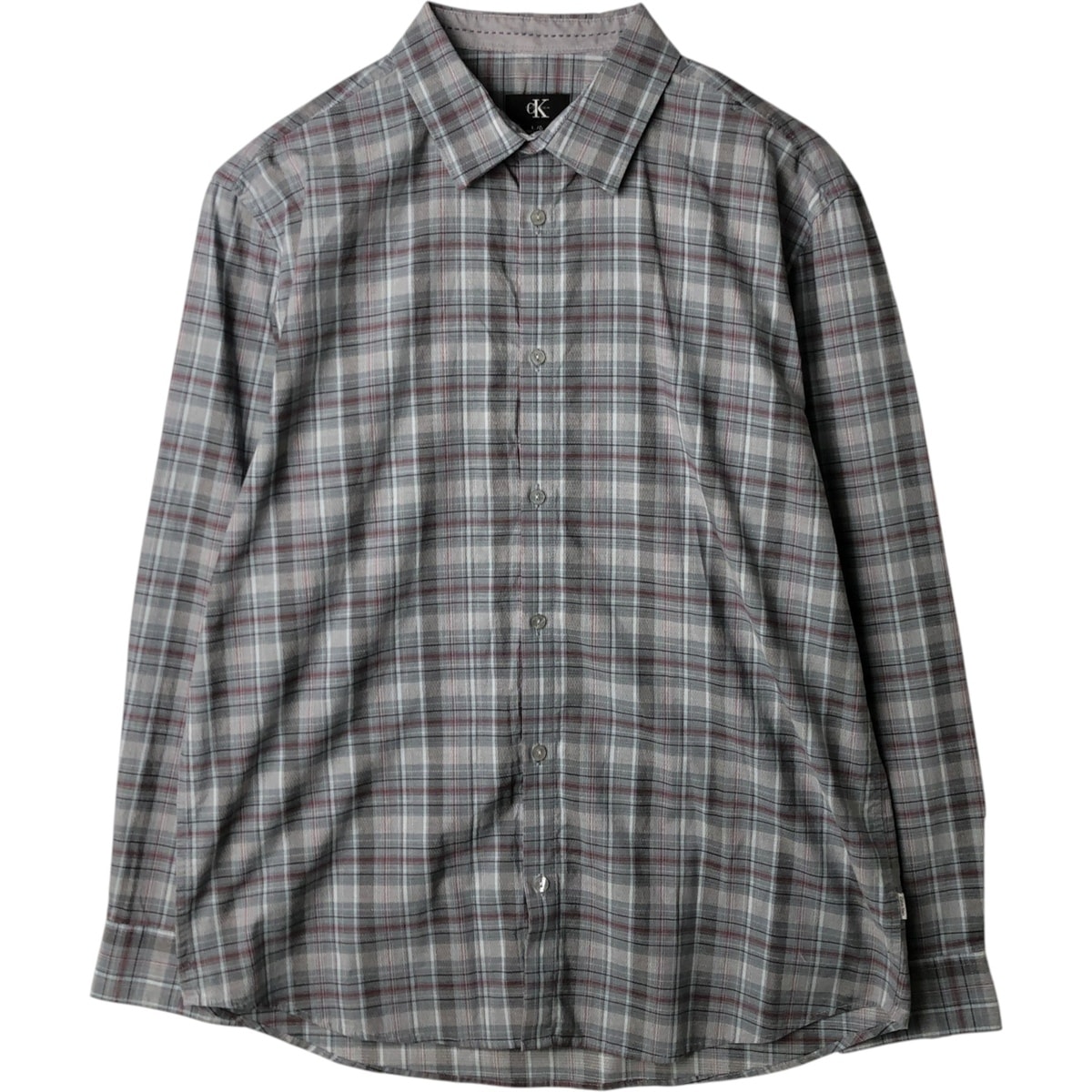 古着 90~00年代 カルバンクライン Calvin klein 長袖 コットンチェックシャツ メンズL相当 ヴィンテージ/eaa619797