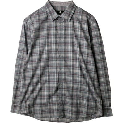 古着 90~00年代 カルバンクライン Calvin klein 長袖 コットンチェックシャツ メンズL相当 ヴィンテージ/eaa619797