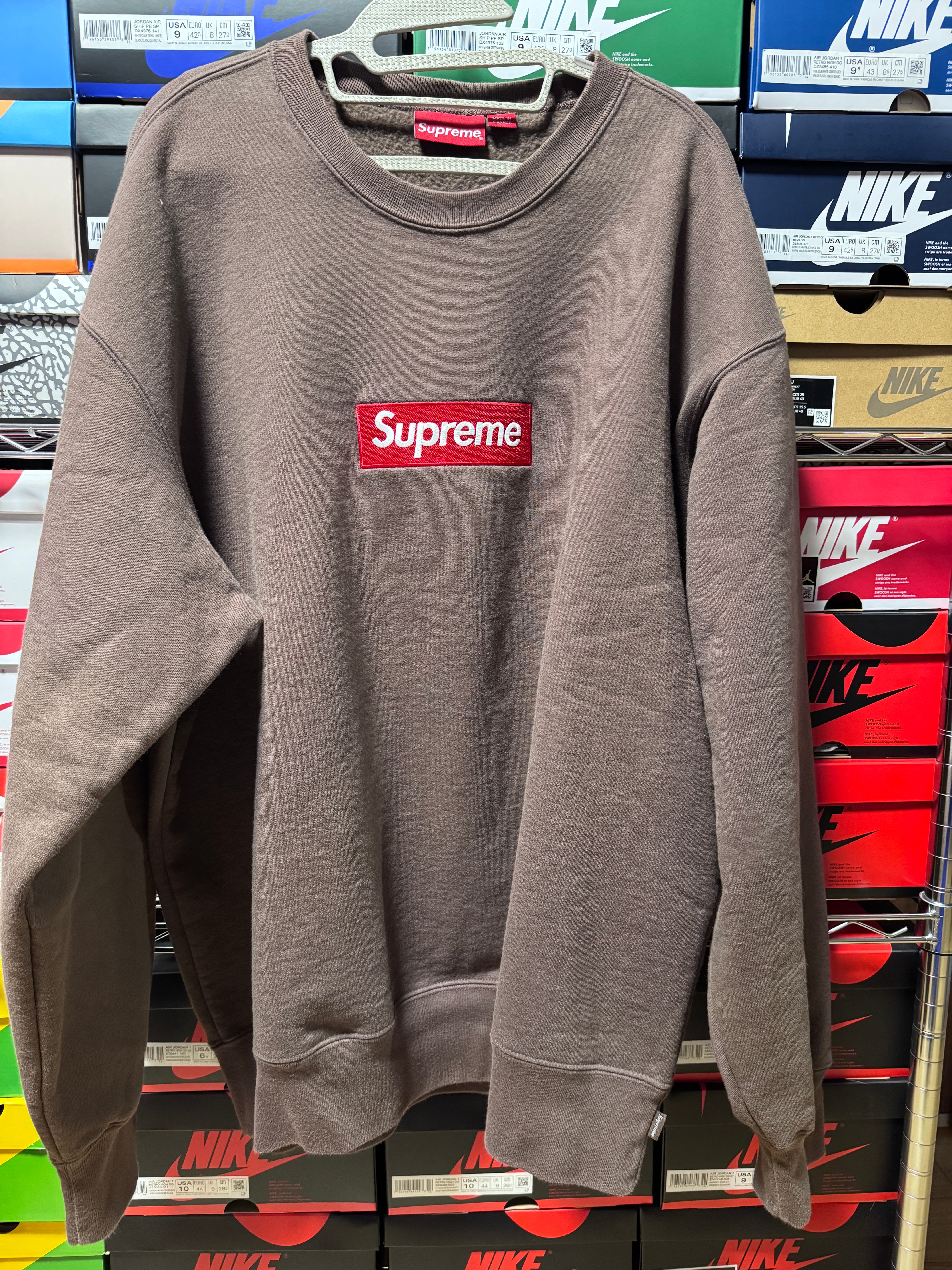 Supreme Box Logo Crewneck "Brown" (22FW)