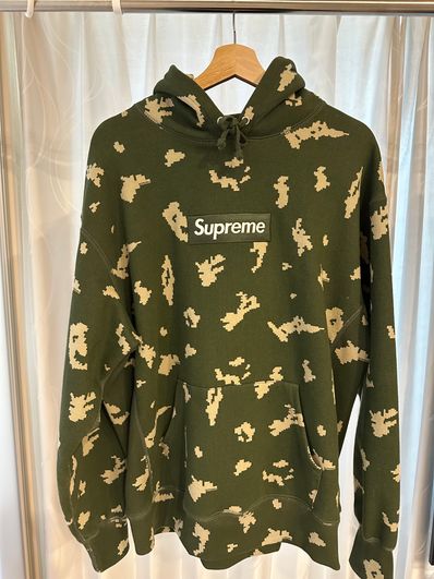 Supreme Box Logo Hooded Sweatshirt "Olive Russian Camo" (21FW)
