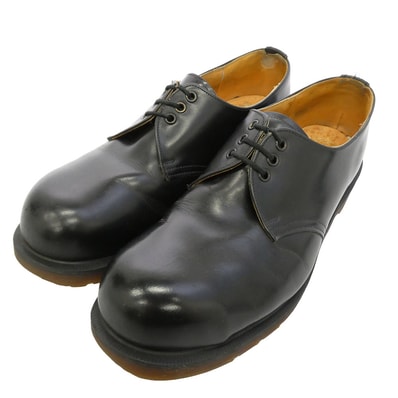 Dr.Martens ドクターマーチン D550 英国製 スチールトゥ 3ホール レザー シューズ ブラック系 UK9【中古】