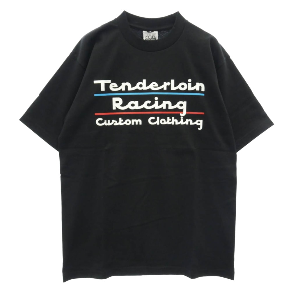 TENDERLOIN テンダーロイン TEE TR レーシング ロゴプリント PRO CLUB プロクラブ 半袖 Tシャツ ブラック系 M【極上美品】【中古】