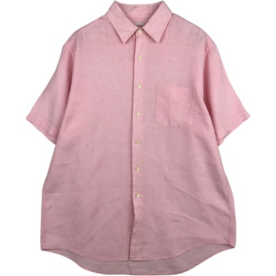 古着 ブルックスブラザーズ Brooks Brothers Est.1818 半袖 リネン ボタンダウンシャツ メンズL相当 ボタンダウン 半袖/eaa623549