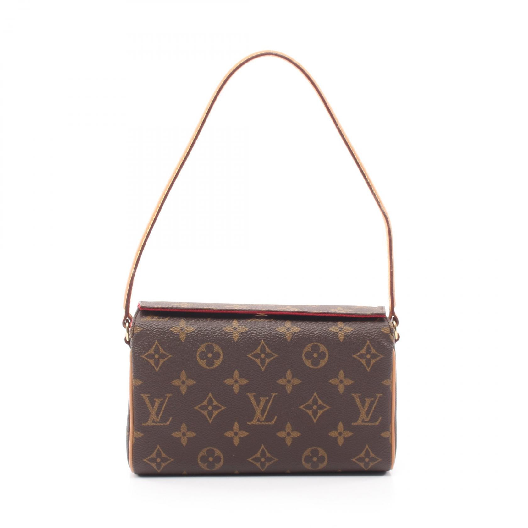 ルイ・ヴィトン LOUIS VUITTON レシタル モノグラム ハンドバッグ バッグ PVCコーティングキャンバス レザー レディース ブラウン系 M51900 【中古】