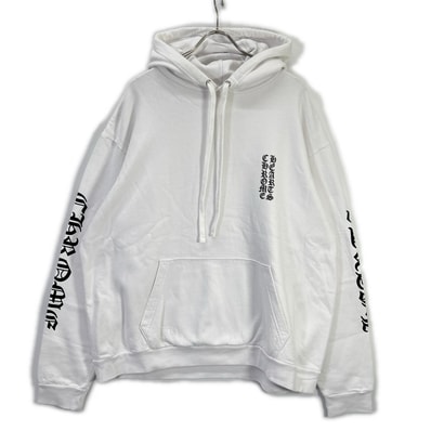Chrome Hearts Vertical Logo Pullover Hoodie "White"