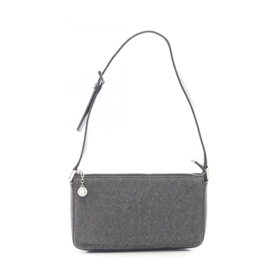 ブルガリ BVLGARI ロゴマニア ショルダーバッグ バッグ キャンバス レザー レディース ブラック系 【中古】