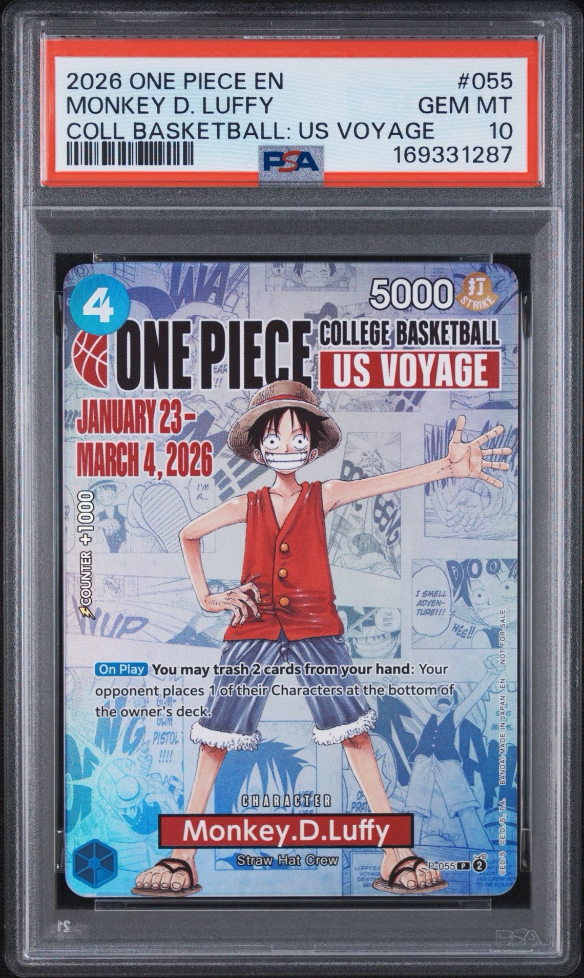 PSA10】モンキー・D・ルフィ：P (開封済) [P-055]【英語版