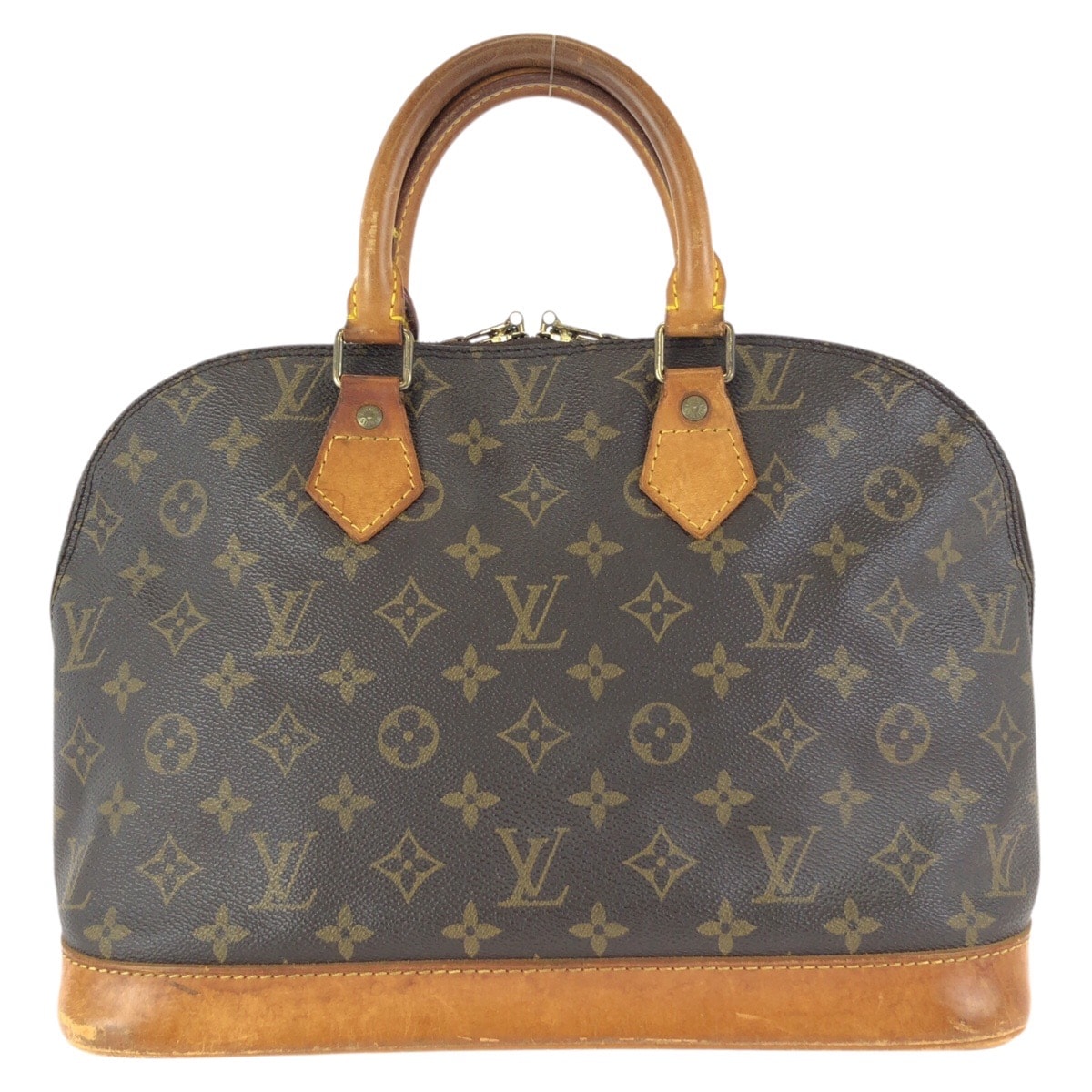 LOUIS VUITTON ルイヴィトン モノグラム アルマPM ブラウン ゴールド金具 PVC レザー/ トートバッグ ハンドバッグ 602040 【中古】