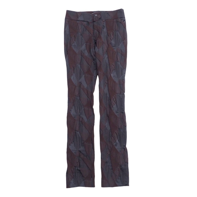 ISSEY MIYAKE イッセイミヤケ パンツ サイズ1 パッチワーク スキニーパンツ ストレッチ シワ加工 ブランド古着【中古】20241118/RA2056