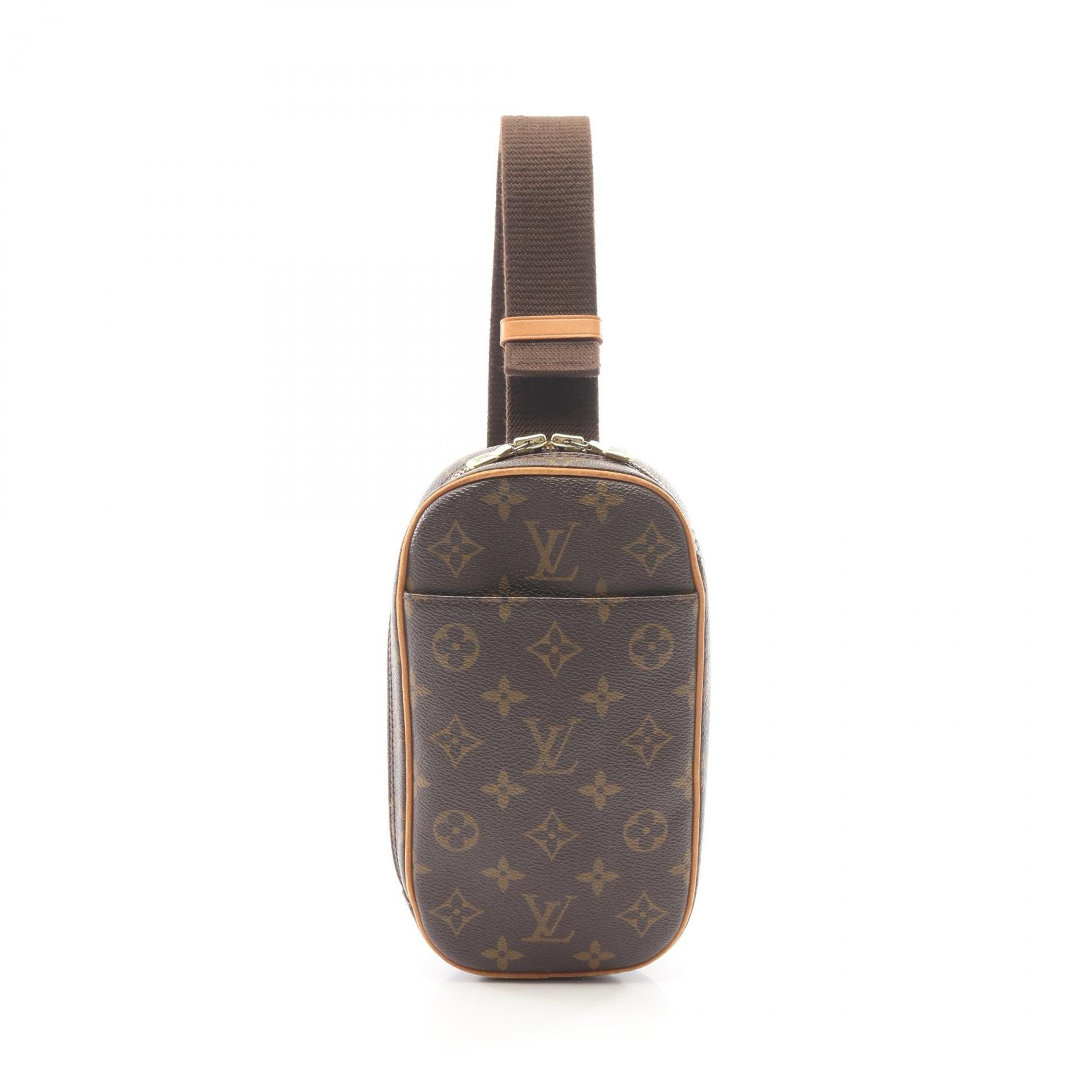 ルイ・ヴィトン LOUIS VUITTON ポシェットガンジュ モノグラム ウエストバッグ ボディバッグ バッグ PVCコーティングキャンバス レザー メンズ レディース ブラウン系 M51870 【中古】