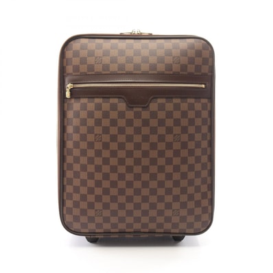 ルイ・ヴィトン LOUIS VUITTON ぺガス45 キャリーバッグ バッグ PVCコーティングキャンバス レザー ダミエ エベヌ メンズ レディース ブラウン系 N23293 【中古】