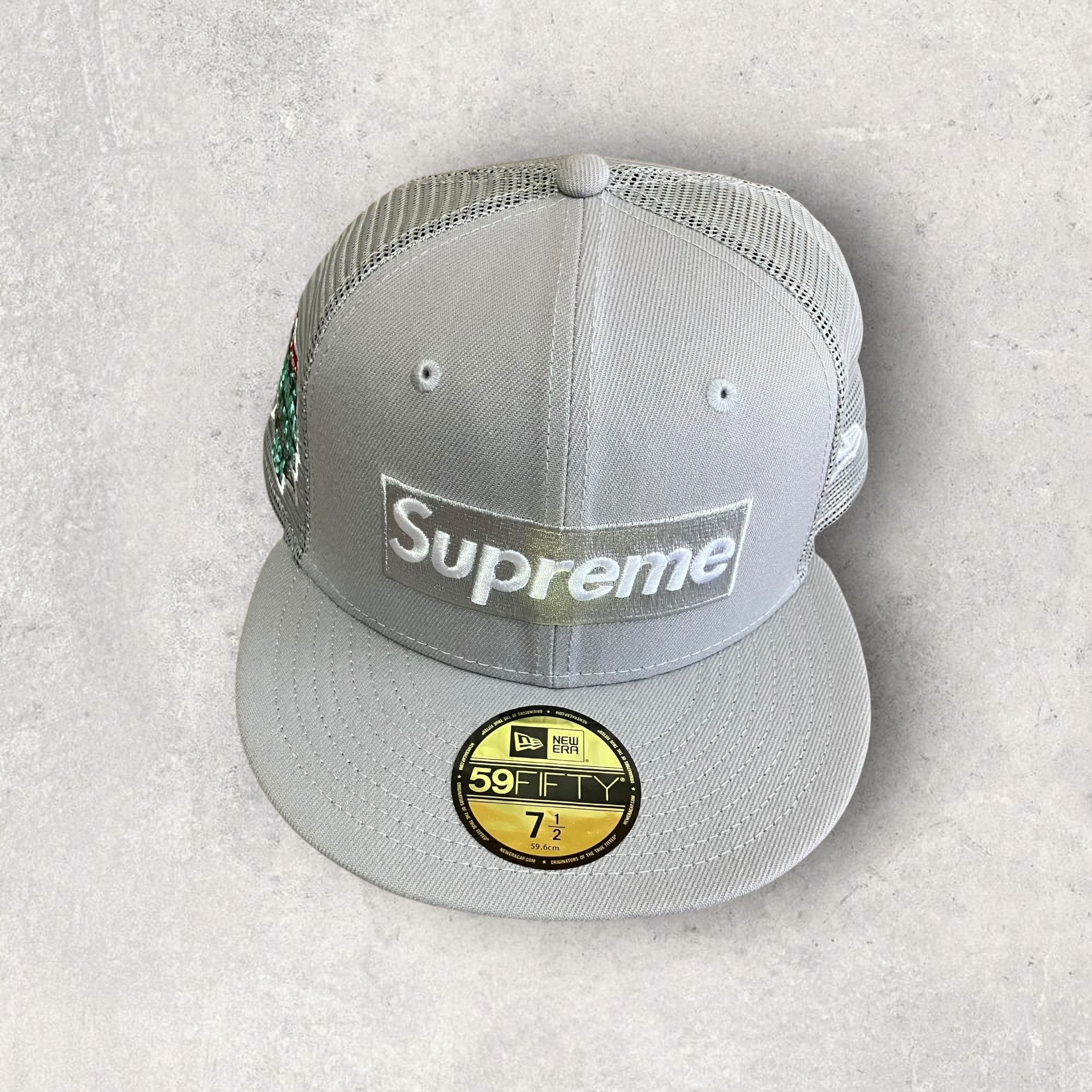 Supreme Box Logo Mesh Back New Era "Grey" (24SS)