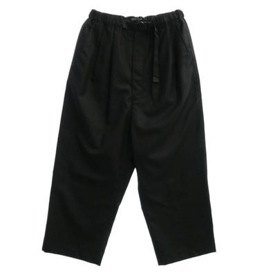 COMME des GARCONS HOMME コムデギャルソンオム パンツ 24AW AD2024 HN-P001 ウール ウエストゴム イージー パンツ ブラック系 XS【美品】【中古】