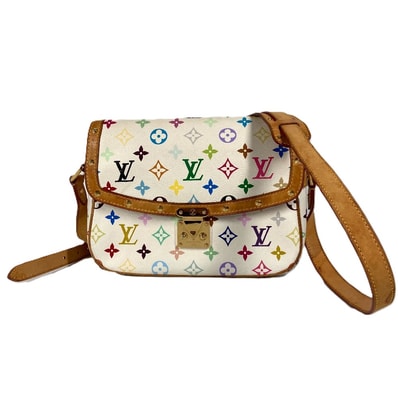 ルイヴィトン LOUIS VUITTON ソローニュ M92661 モノグラムマルチカラー カバン 肩掛け フラップ ショルダーバッグ モノグラムマルチカラーキャンバス ブロン ホワイト