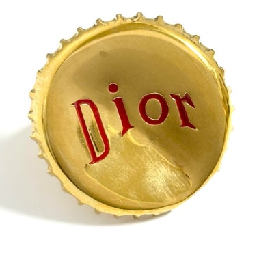 【希少】ディオール レディース スカーフ リング ビンの蓋モチーフ ヴィンテージ
