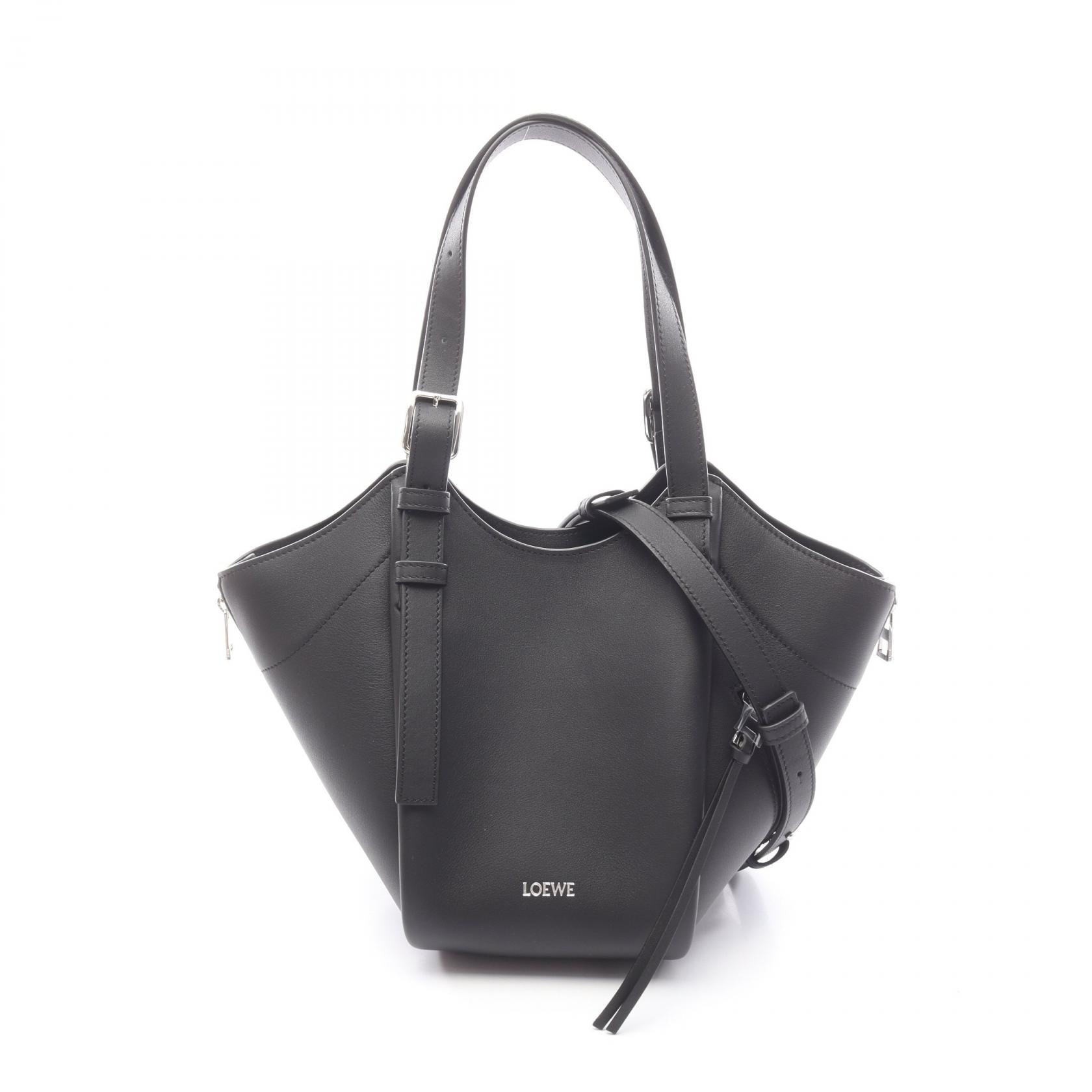 ロエベ LOEWE ハンモック フリップバッグ 2WAY ハンドバッグ バッグ レザー レディース ブラック系 A538HHBX071100 【新品】