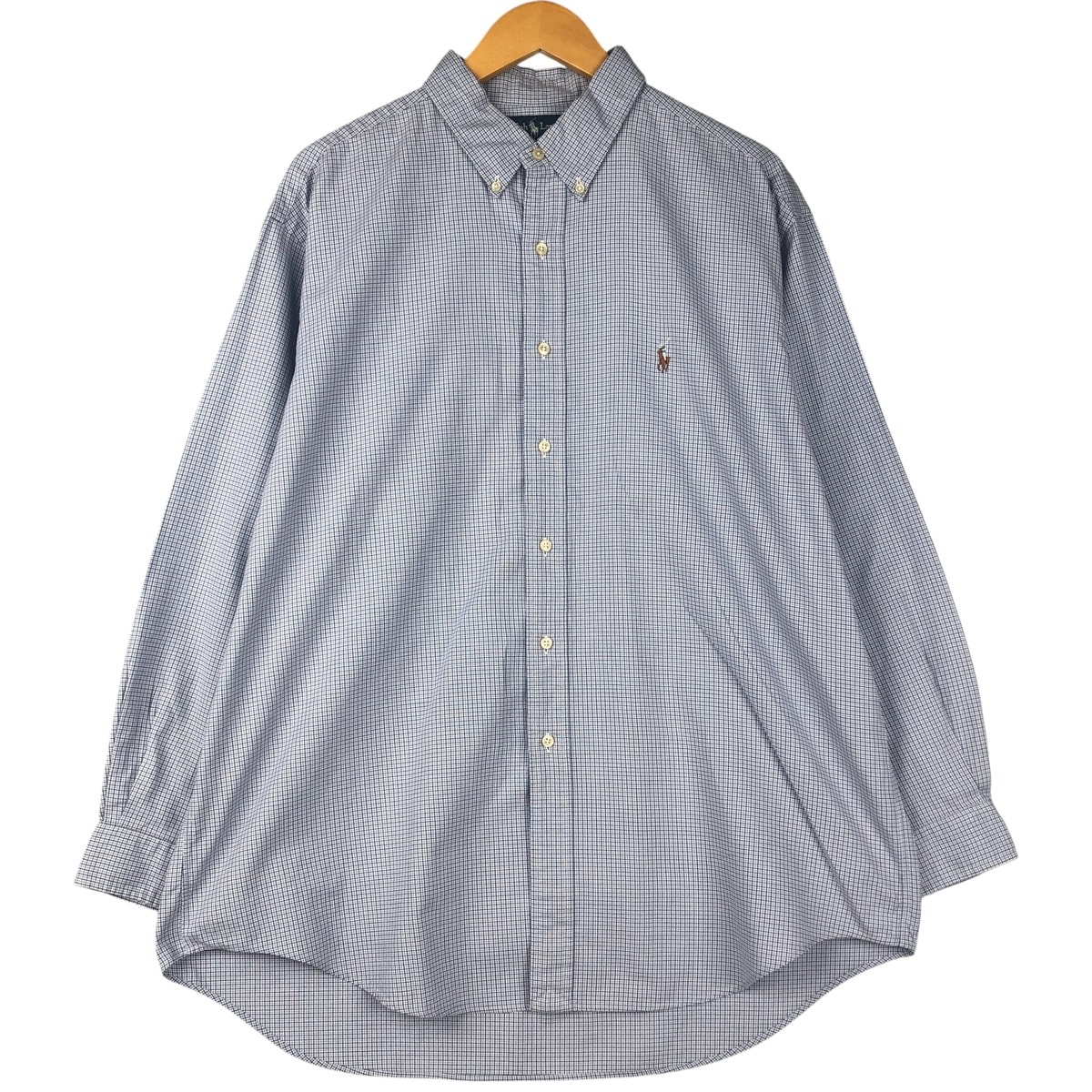 古着 ラルフローレン Ralph Lauren YARMOUTH 長袖 ボタンダウンチェックシャツ メンズXL相当/eaa599092