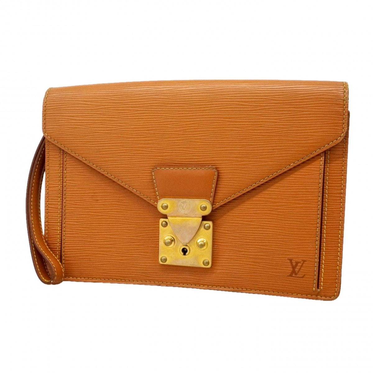 【6dc2733】ルイヴィトン クラッチバッグ エピ ポシェットセリエドラゴンヌ M52618 ジパングゴールド【中古】メンズ