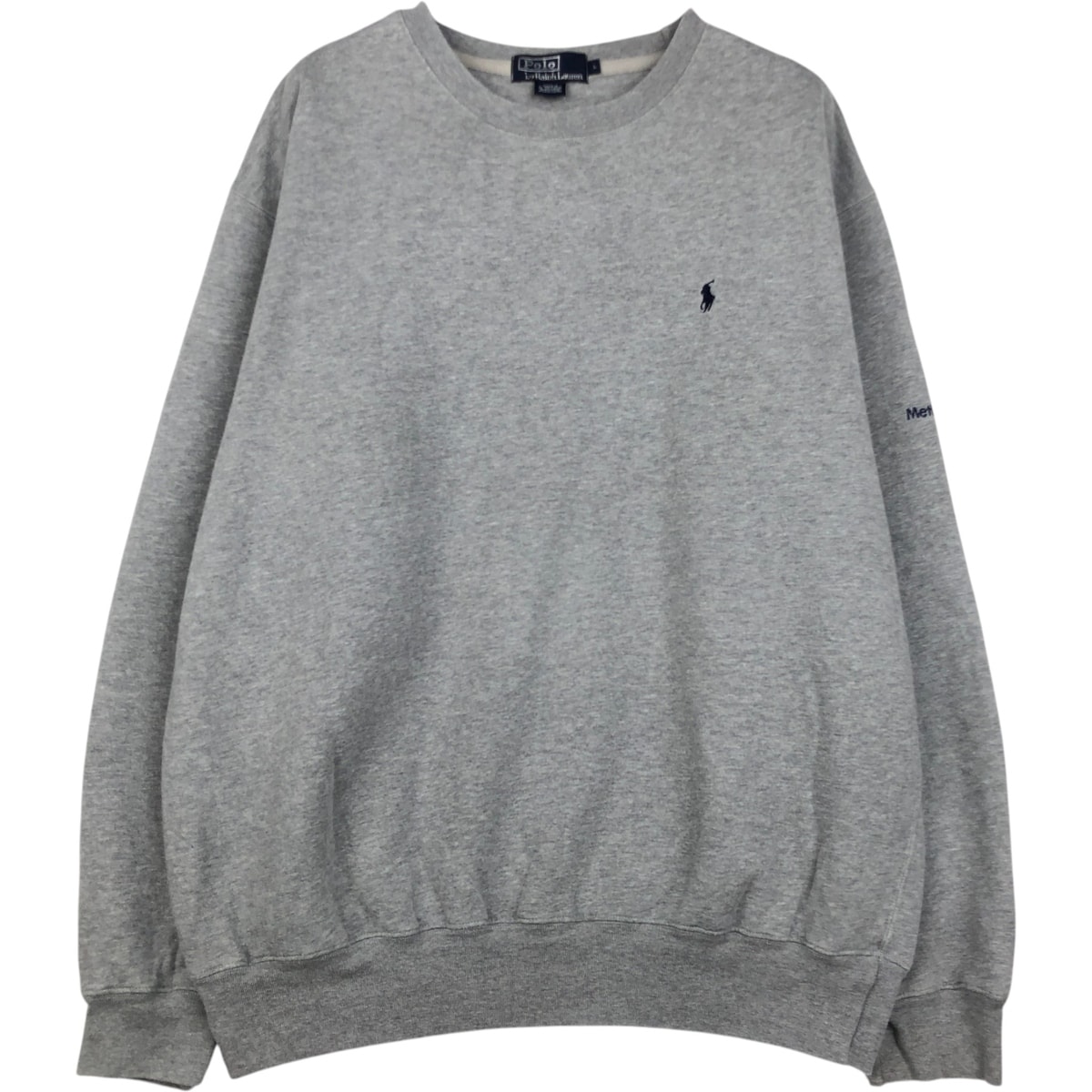 古着 ラルフローレン Ralph Lauren POLO by Ralph Lauren MetLife Investors アドバタイジング ワンポイントロゴスウェットシャツ トレーナー メンズL相当/eaa618788