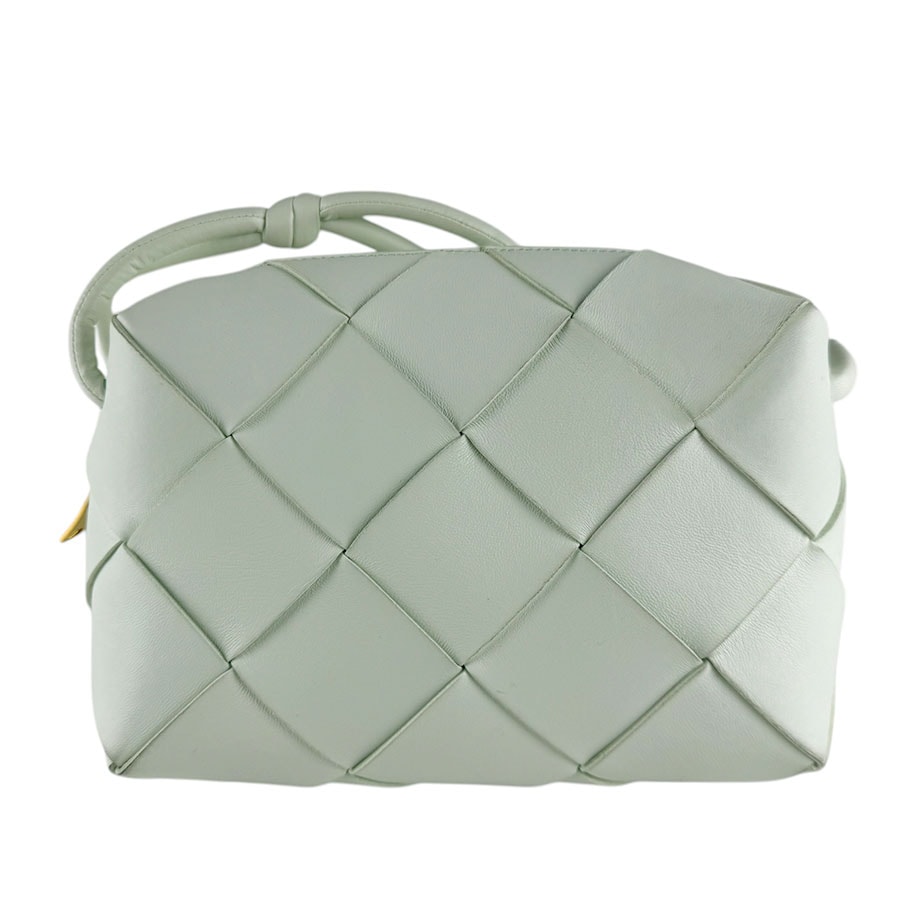 ボッテガヴェネタ BOTTEGAVENETA ショルダーバッグ スモール カセット レザー ペールグリーン レディース【中古】 z9396
