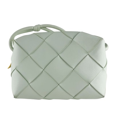 ボッテガヴェネタ BOTTEGAVENETA ショルダーバッグ スモール カセット レザー ペールグリーン レディース【中古】 z9396