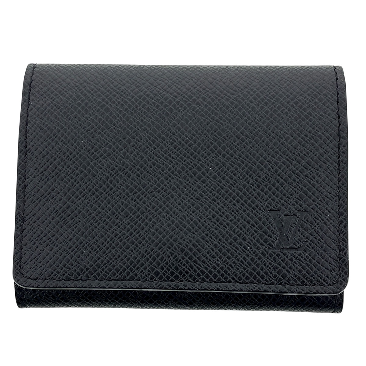 LOUIS VUITTON ルイ・ヴィトン アンヴェロップ カルト ドゥヴィジットNM カードケース M64595 モノグラムアンプラント ブラック  メンズ【中古】