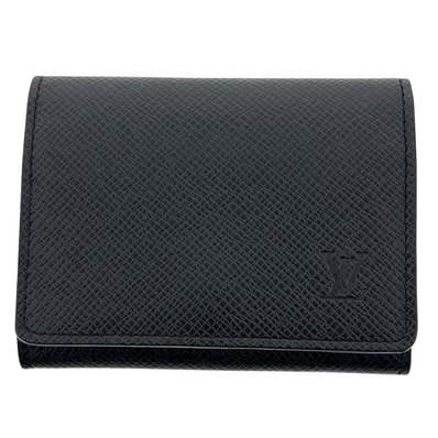 LOUIS VUITTON ルイ・ヴィトン アンヴェロップ カルト ドゥヴィジットNM カードケース M64595 モノグラムアンプラント ブラック メンズ【中古】