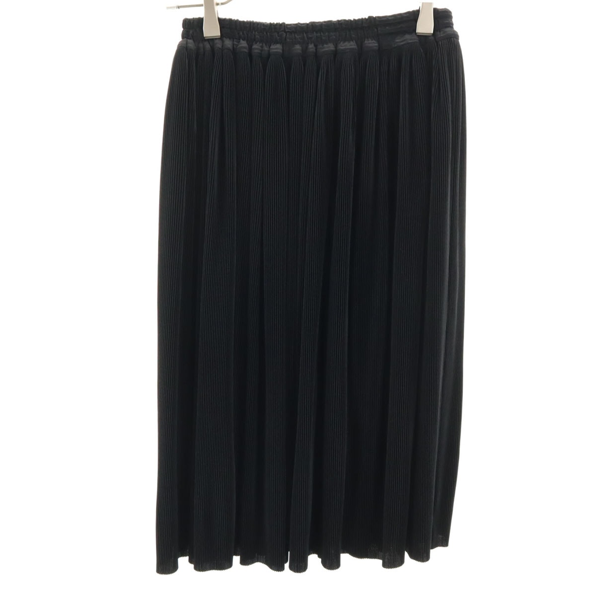 YVES SAINT LAURENT イヴサンローラン 90s オールド ミディ丈 プリーツ加工 フレアスカート M ブラック