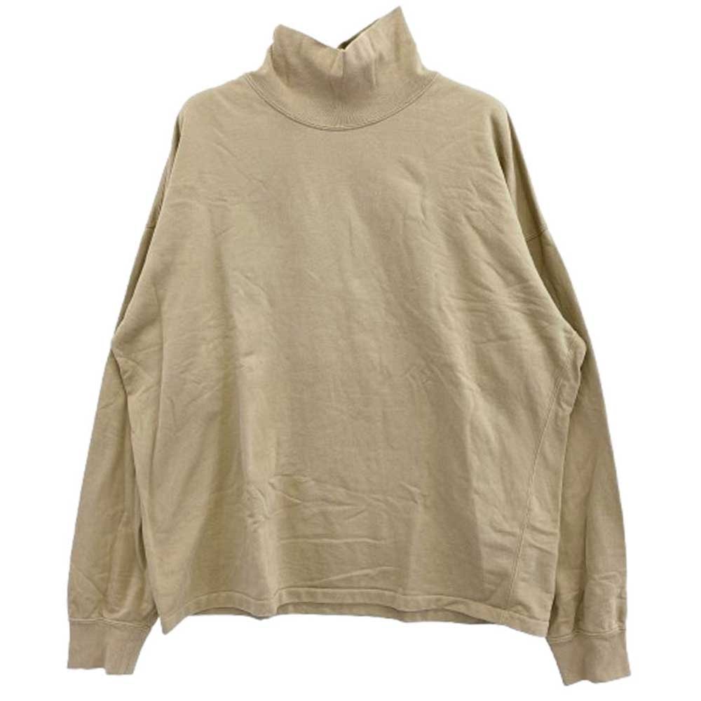 AURALEE オーラリー 19AW A9AP02GT LUSTER PLAITING HI NECK L/S TEE ハイネックロングスリーブカットソー 長袖 Tシャツ ライトブラウン系 4【中古】