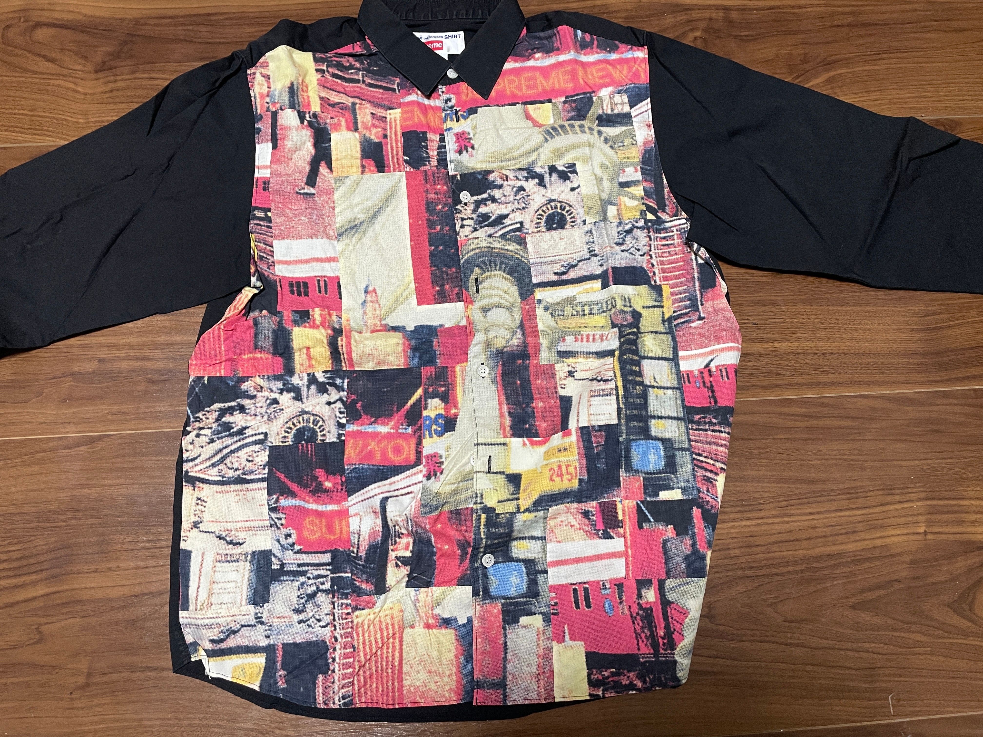 Supreme / Comme des Garçons SHIRT® Patchwork Button Up Shirt "Black"