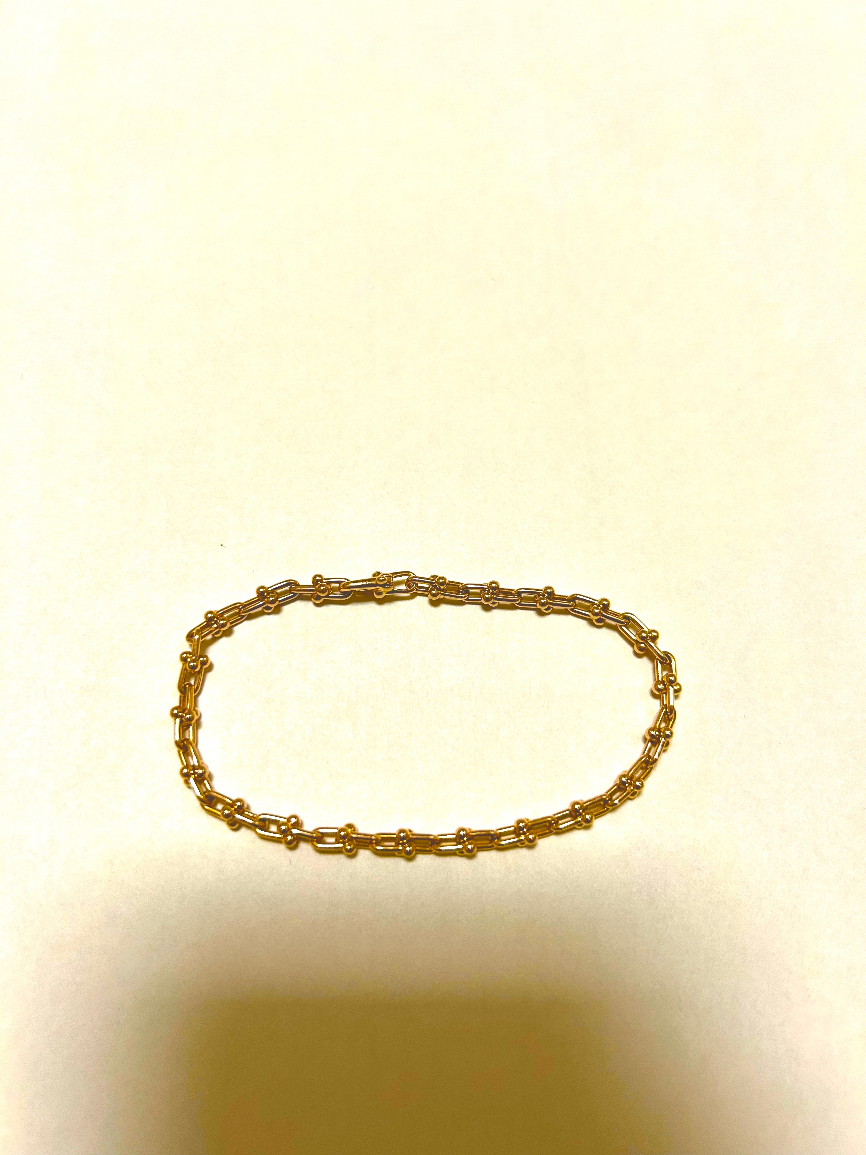 ティファニーTIFFANY&Co.ハードウェアマイクロリンクブレスレットミディアムK18RGローズゴールドK18PGピンクゴールドTiffany & Co. Tiffany Hardware Micro Link Bracelet 18K Rose Gold