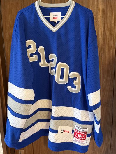 Supreme / WTAPS Mitchell & Ness Hockey Jersey "Blue"